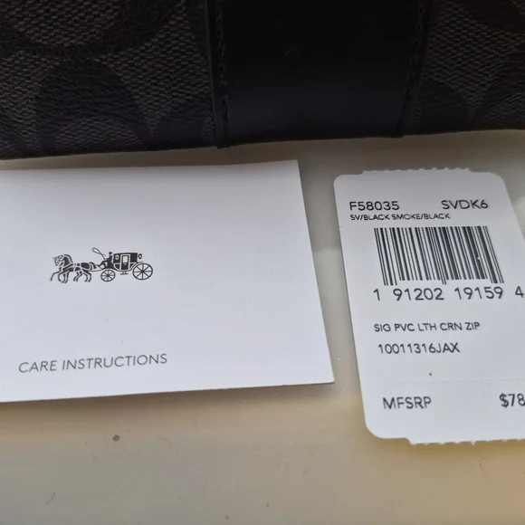 Coach Black Textured Leather Accessory - Picture 7 of 7